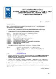 Invitation à soumissionner - UNDP | Procurement Notices