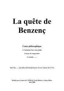 La quête de Benzenç - Des philosophes,des artistes...comprendre le