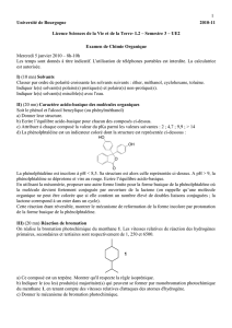 (20 mn) Acidité des molécules organiques
