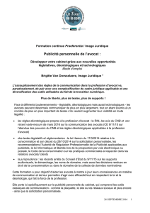 Formation continue Praeferentia / Image Juridique Publicité