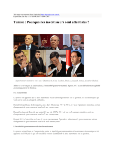 Tunisie : Pourquoi les investisseurs sont attentistes ? : Kapitalis : http