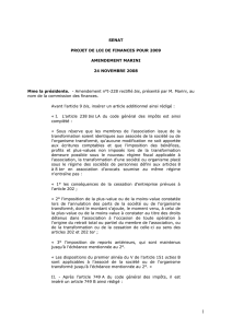 Amendement MARINI voté le 24 novembre 2008
