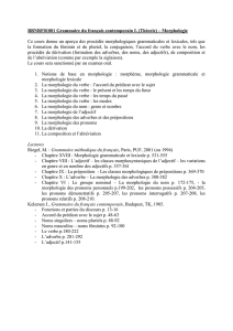 BBNRF01001 Grammaire du français contemporain I