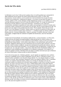 Houellebecq : Sortir du XXe siècle