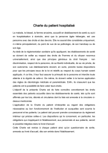 Charte du patient hospitalisé