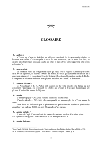 Glossaire - Association Égyptologique de Gironde
