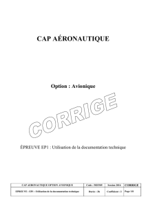 Dossier Corrigé- CAP Aéronautique option Systèmes