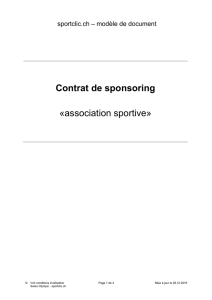 Contrat de sponsoring