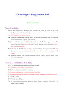 Chronologie – Programme CRPE