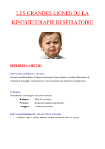 les grandes lignes de la kinesitherapie respiratoire