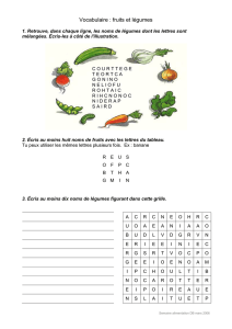 Vocabulaire : fruits et légumes