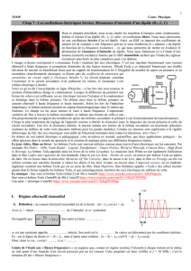 1 TSMP Cours Physique Chap 7 : Les oscillations électriques