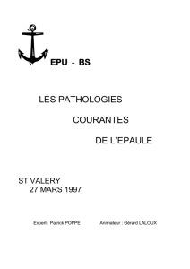 Pathologies de l`Epaule 1997