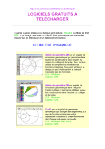 Travaux pratiques sur logiciels de géométrie dynamique