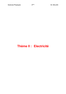 Thème II : Electricité