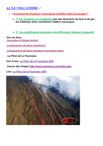 I/Comment les éruptions volcaniques modifient elles le paysage ? 1