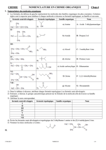 nomenclature en chimie organique