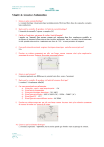 Cahier electro Chapitre N°2