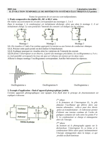 Exercice n°2 : Evolution temporelle de différents systèmes électriques