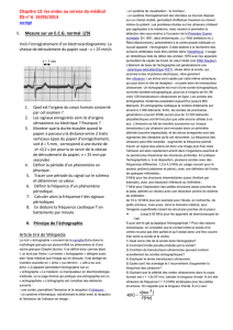 4. Echographie / électrocardiogramme (DS 19/03/2013)