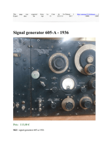 Signal generator 605-A - 1936 : Le Coin de l`e