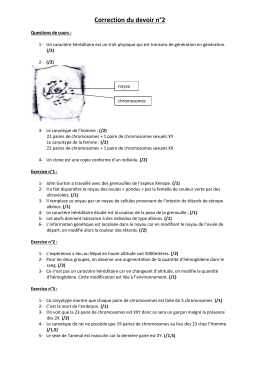 Correction EVALUATION N1 DES SVT EN 3EME A Et B 1 Notion