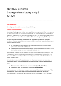 NOTTEAU Benjamin Stratégie de marketing intégré M1 MV