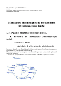 Marqueurs biochimiques du métabolisme phospho-clacique