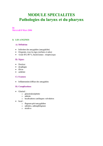 pathologies du larynx et du pharynx.