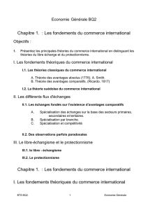 Chapitre 1. : Les fondements du commerce international