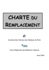 Charte du remplacement - Soigner en Ile-de