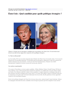 États-Unis : Quel candidat pour quelle politique étrangère