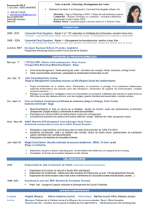 2009 Responsable du pôle évènements de l`UEJD