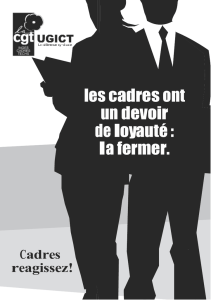 Syndicalisation - tract cadres - vrai/faux  - UGICT
