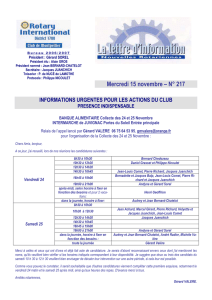 Bulletin 217 - 15 novembre - Rotary Club Montpellier Comédie