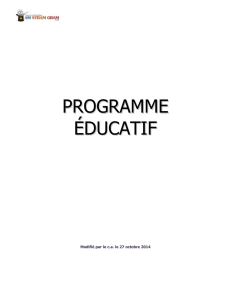 Programme éducatif - CPE Am Stram Gram