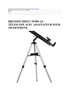 bresser sirius 70/900 az - télescope avec adaptateur