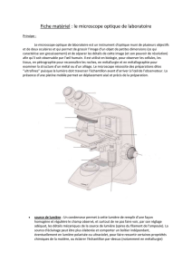Fiche d`utilisation - Microscope - Colmar