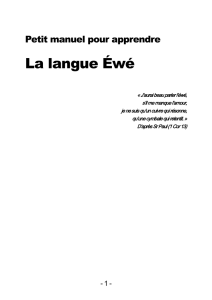 La langue Éwé