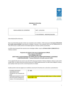 sommaire - UNDP | Procurement Notices