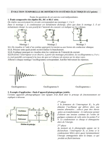 Exercice n°2 : Evolution temporelle de différents systèmes électriques