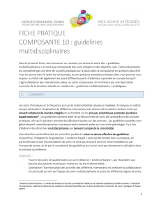 Fiche Pratique Guidelines multidisciplinaires