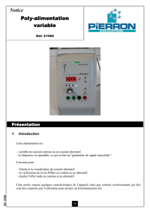 Notice Poly-alimentation alimentation alimentation variable