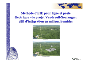 Méthode d`EIE pour ligne et poste électrique – le projet Vaudreuil