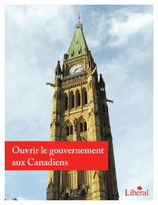 Ouvrir le gouvernement aux Canadiens