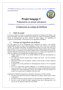 Projet langage C - UFR - SFA Université de Savoie.