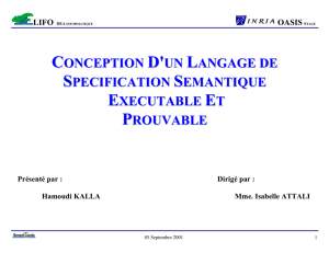 conception d`un langage de specification semantique