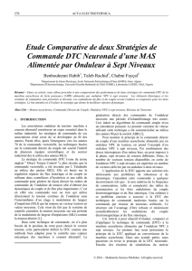 Etude Comparative de deux Stratégies de Commande DTC