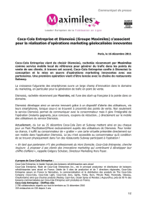 Coca-Cola Entreprise et Dismoioù (Groupe Maximiles) s
