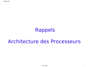 Rappels Architecture des Processeurs - Deptinfo